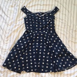 Hell Bunny Vixen sailor pin-up mini dress